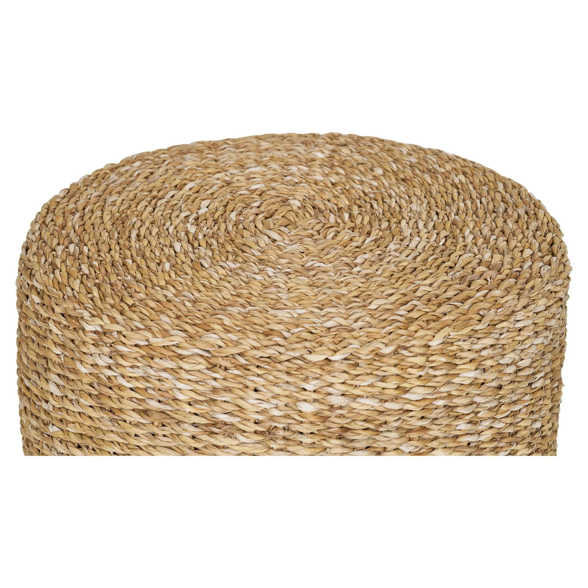 Pouf rond en jonc de mer, style bohème BRUGES
