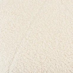 Pouf rond en tissu bouclette blanc CASTILLE