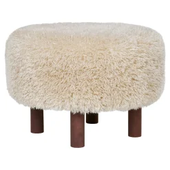 Pouf rond marron clair BERLIN