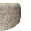 Pouf rond taupe tissu doux RIVOLI
