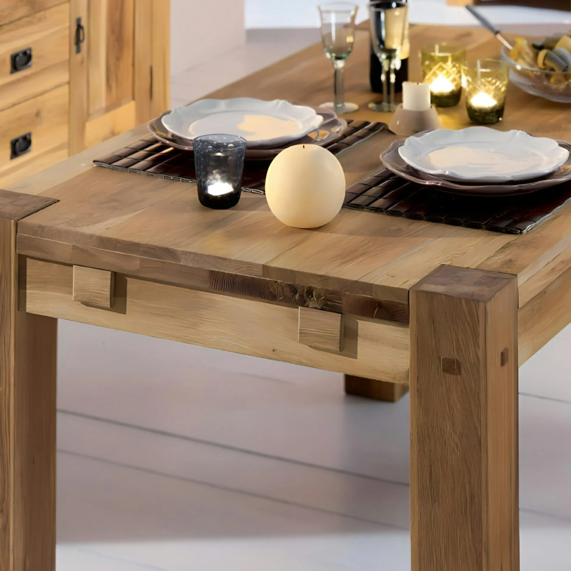 Rallonge 50cm Chêne pour table repas 150 et 180 FJORD