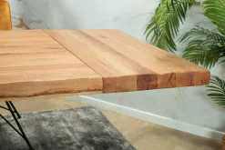 Rallonge pour les tables en chêne huilé bords naturels 180 / 200 / 220 et 240 cm PALERME (50 cm)