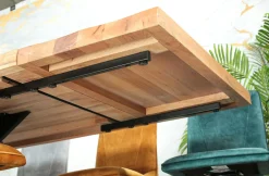 Rallonge pour les tables en chêne huilé bords naturels 180 / 200 / 220 et 240 cm PALERME (50 cm)