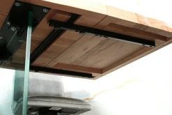 Rallonge pour les tables en chêne blanc bords naturels 180 / 200 / 220 et 240 cm PALERME (50 cm)