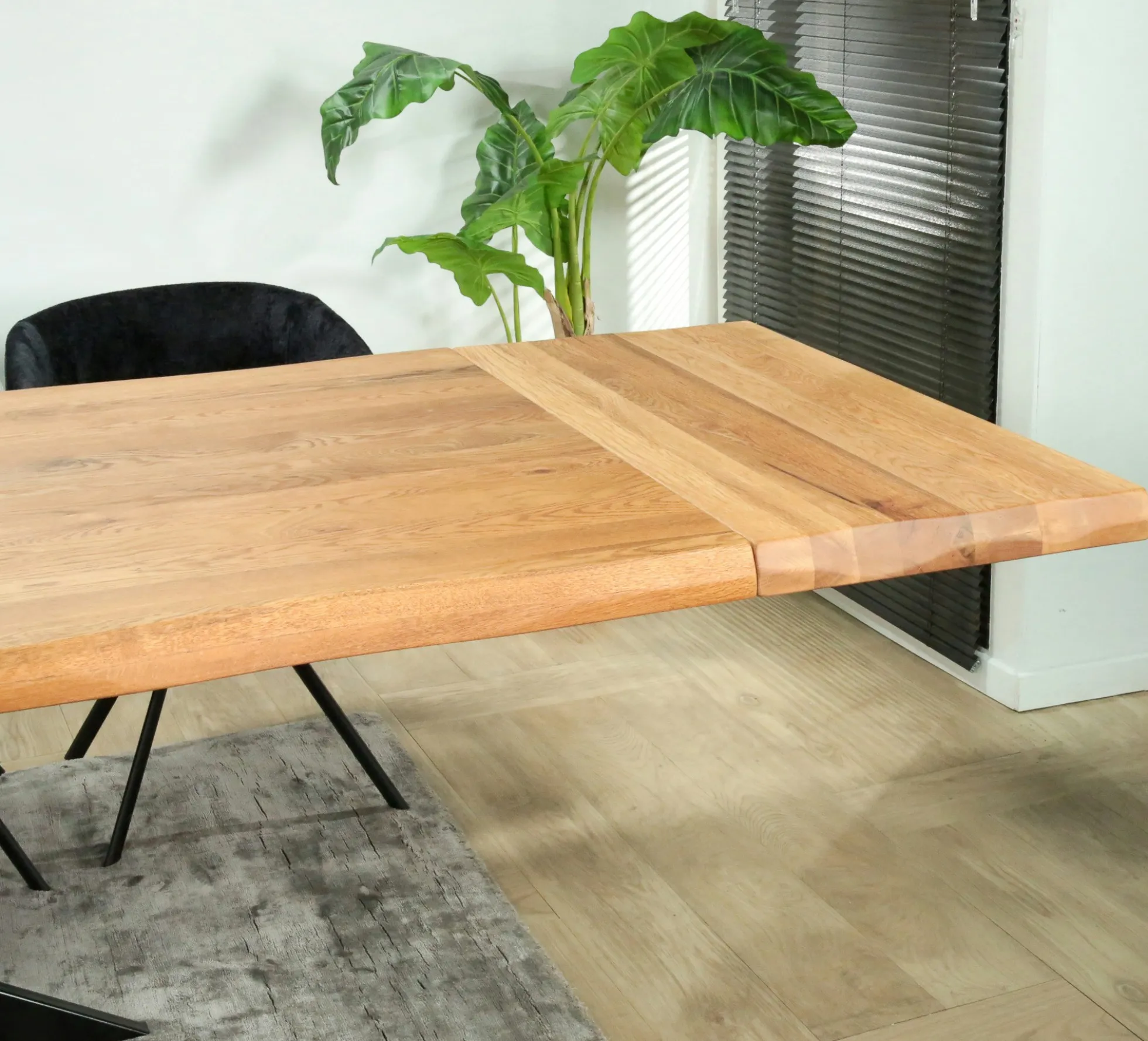 Rallonge pour les tables en chêne huilé bords naturels 300 cm PALERME (50 cm)
