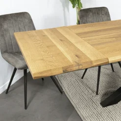 Rallonge pour table bords naturels (180/200/240) chêne huilé ETNA