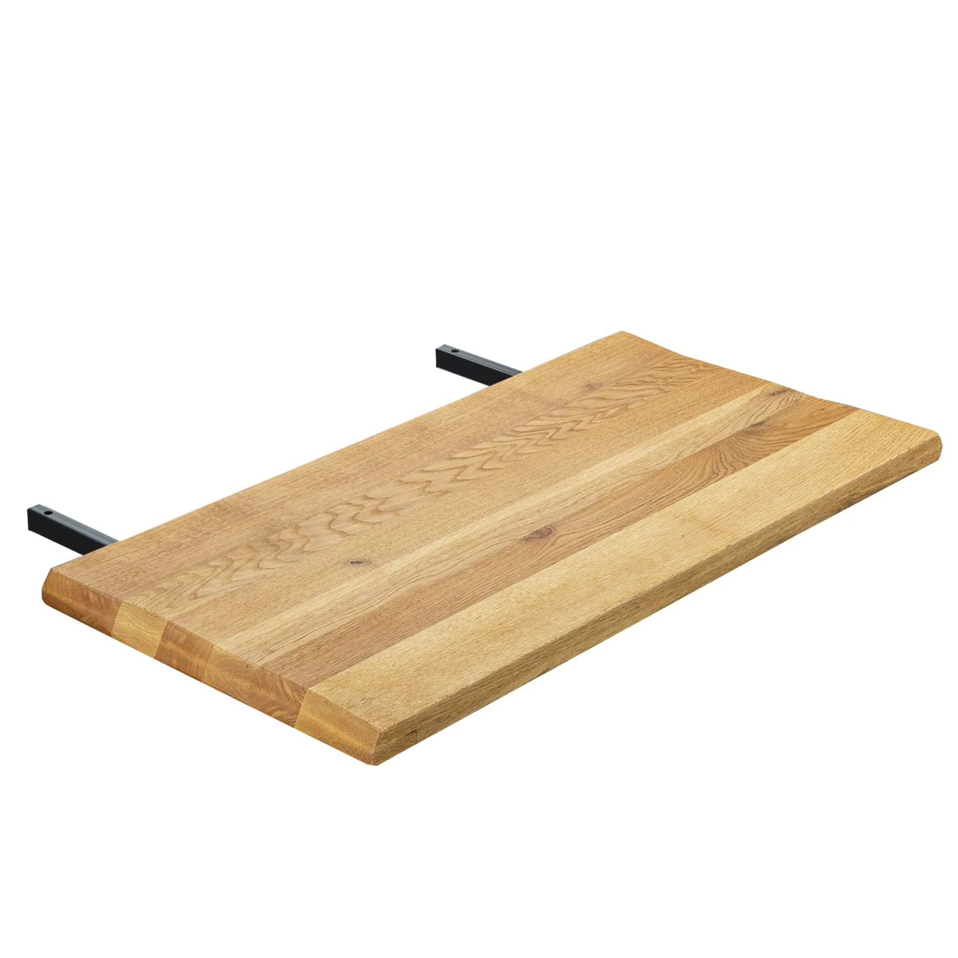 Rallonge pour table extensible en chêne huilé bords naturels 140 cm ETNA (50 cm)