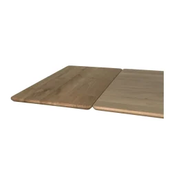 Rallonge pour table extensible bois de chêne blanc bords arrondis 200 ou 220 cm HAVEN (50 cm)