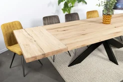 Rallonge pour table extensible en chêne blanc bords droits 200 et 240 cm PALERME