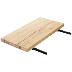 Rallonge pour table extensible bois de chêne blanc bords droits180, 200, 220, 240 cm PALERME (50 cm)
