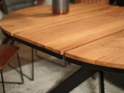 Rallonge pour table ronde extensible en chêne huilé 140 cm PALERME (50 cm)