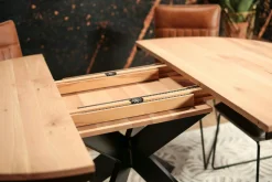 Rallonge pour table ronde extensible en chêne blanc 140 cm PALERME (50 cm)