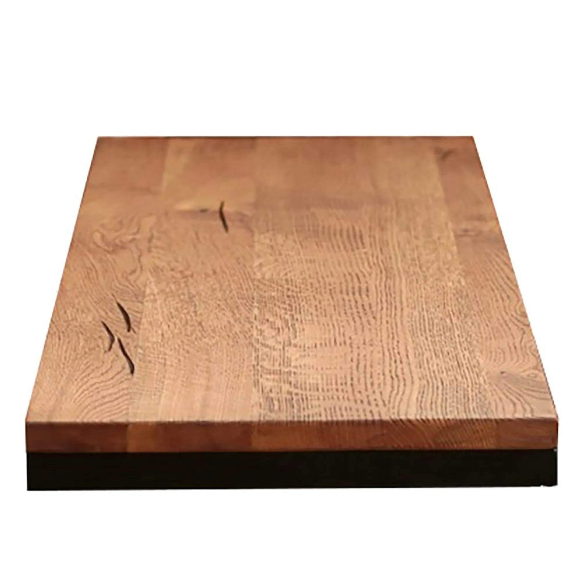 Rallonge pour table ronde extensible en chêne brun 140 cm PALERME (50 cm)