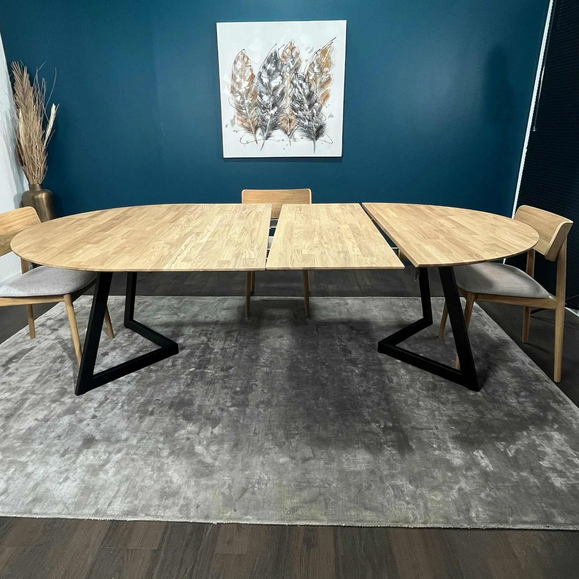 Rallonges pour table extensible en chêne huilé 140-340 cm (lot de 2) COLOGNE