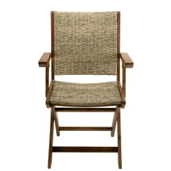Salon de jardin BAHIA (1 table de jardin extensible 180x240, 4 chaises de jardin, 2 fauteuils de jardin pliants)