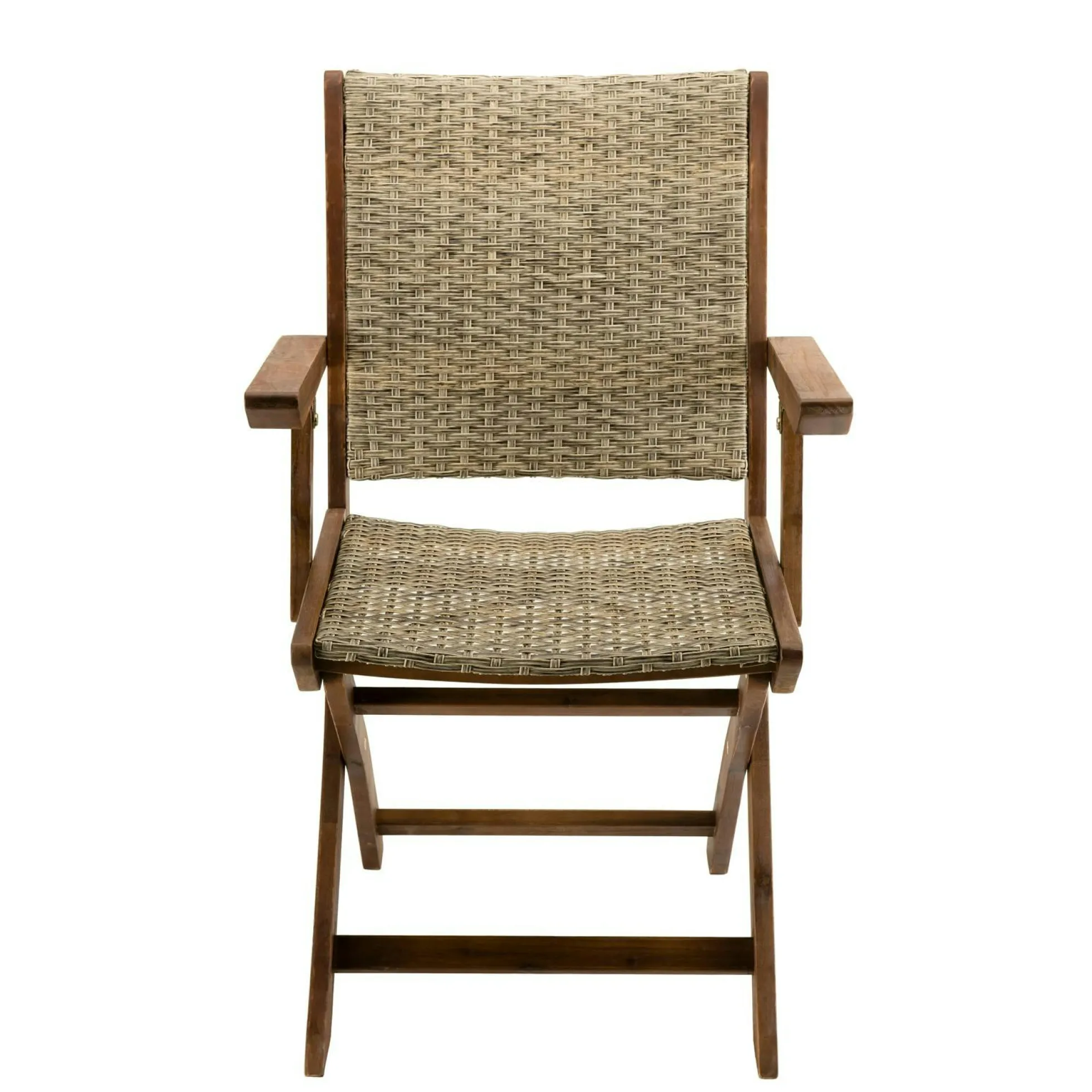 Salon de jardin BAHIA (1 table de jardin extensible 180x240, 4 chaises de jardin, 2 fauteuils de jardin pliants)