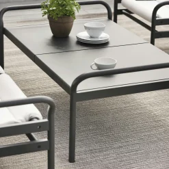 Salon de jardin en aluminium gris ardoise (4 pièces) OSLO