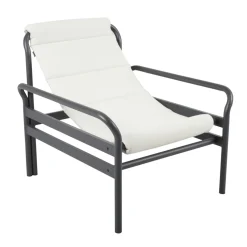 Salon de jardin en aluminium gris ardoise (4 pièces) OSLO