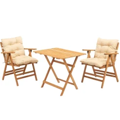 Salon de jardin en bois - compact & confort SORA