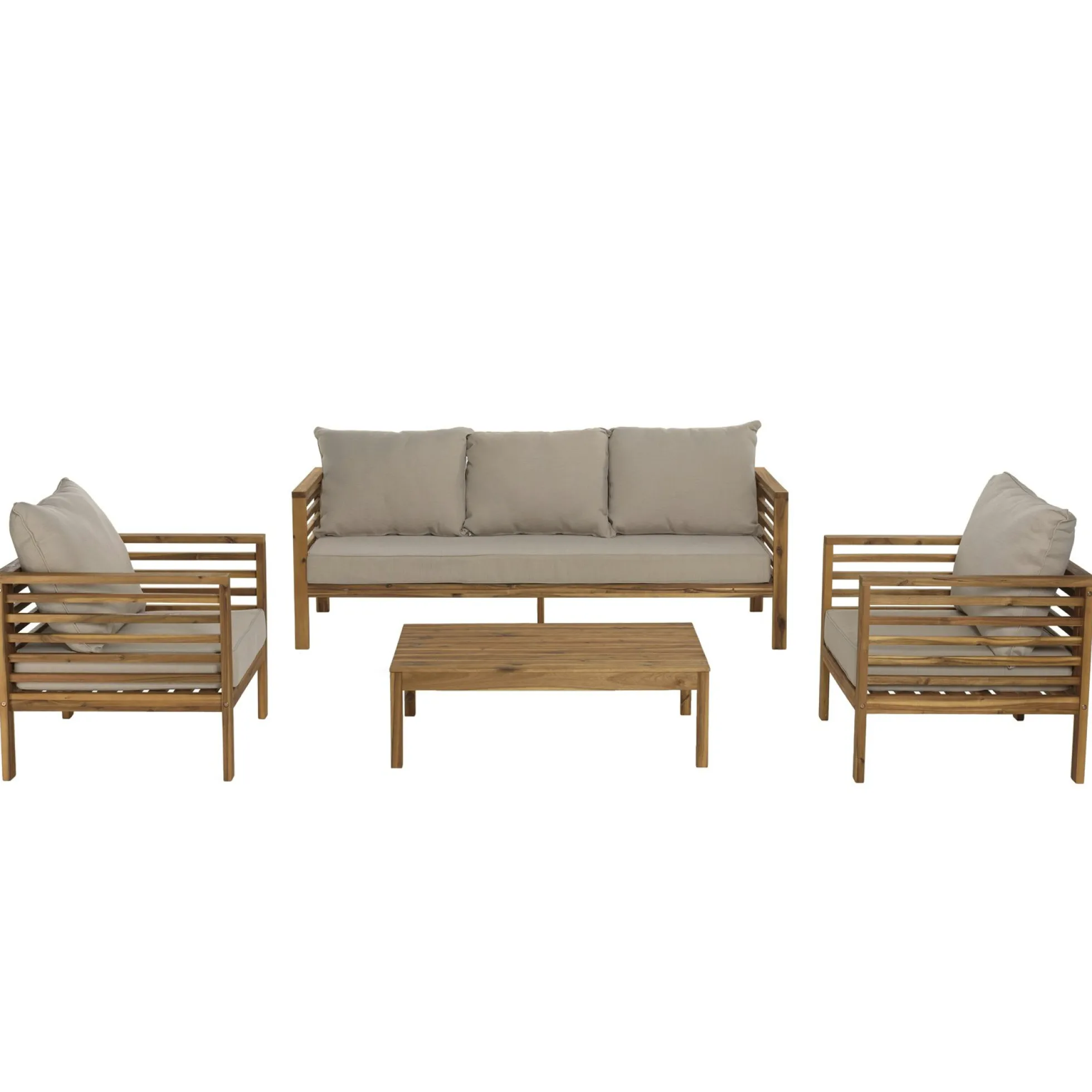 Salon de jardin en bois d'acacia 5 places BAHIA