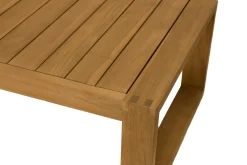 Salon de jardin en teck BERGEN (1 canapé d'angle 5 places, 1 table basse)