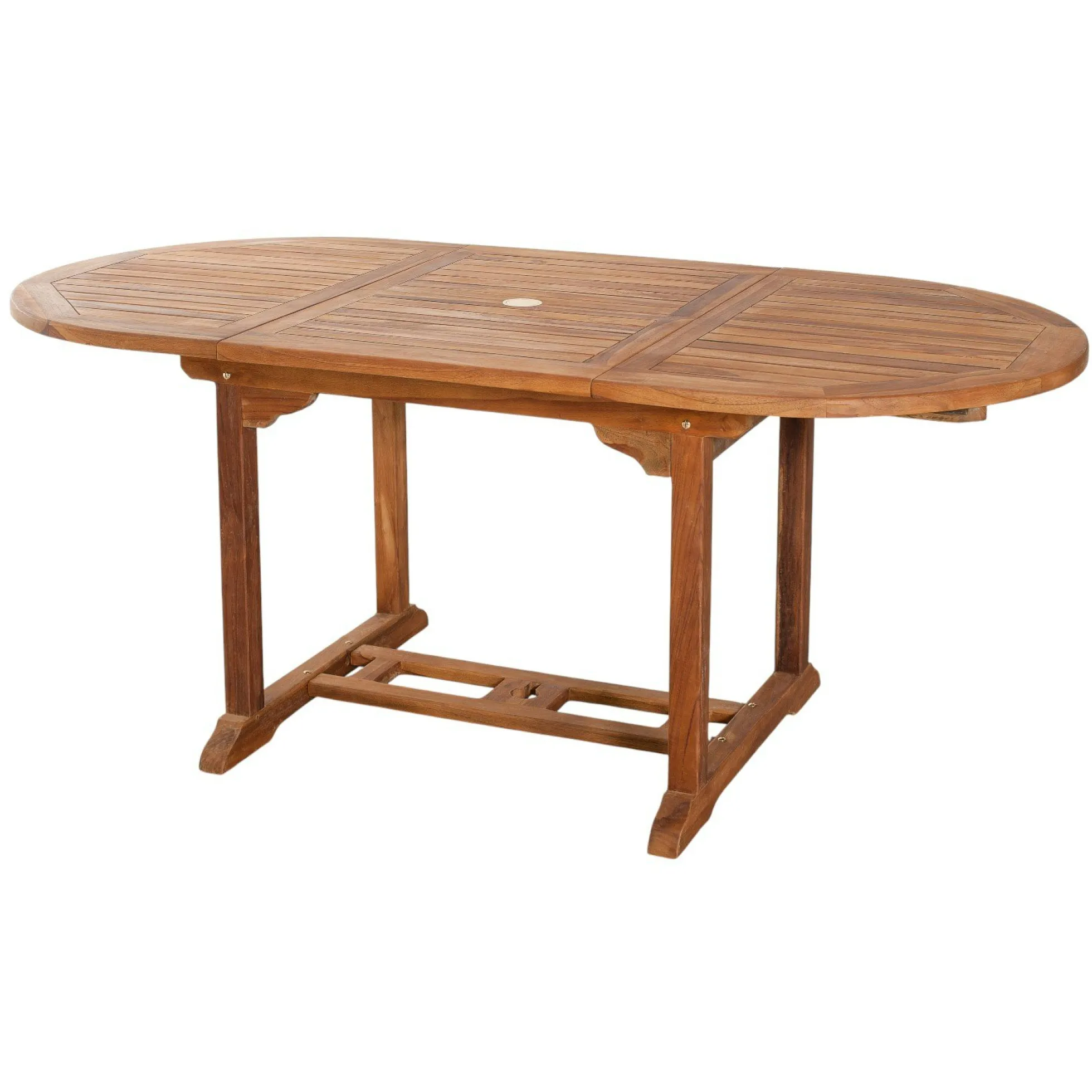 Salon de jardin en teck huilé Table ovale 120/180cm 6 chaises MACAO