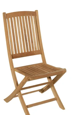 Salon dejardin en teck Table rectangle 200/300 cm et 8 chaises Lombock pliantes SUMMER