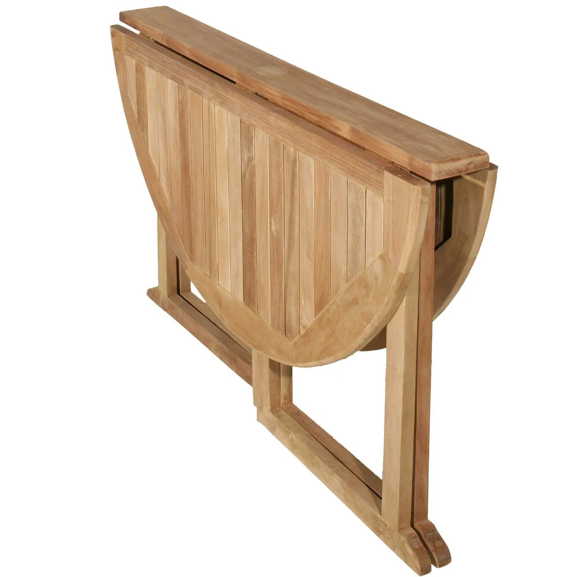 Salon de jardin en Teck table ronde 120cm 4 chaises SUMMER