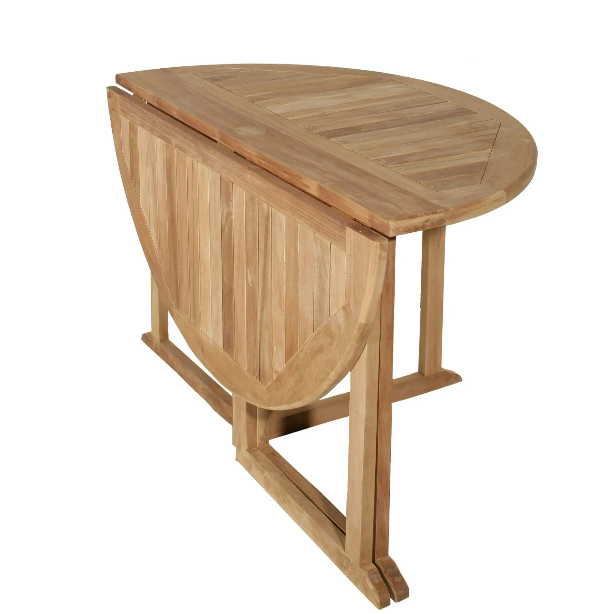 Salon de jardin en Teck table ronde 120cm 4 chaises SUMMER