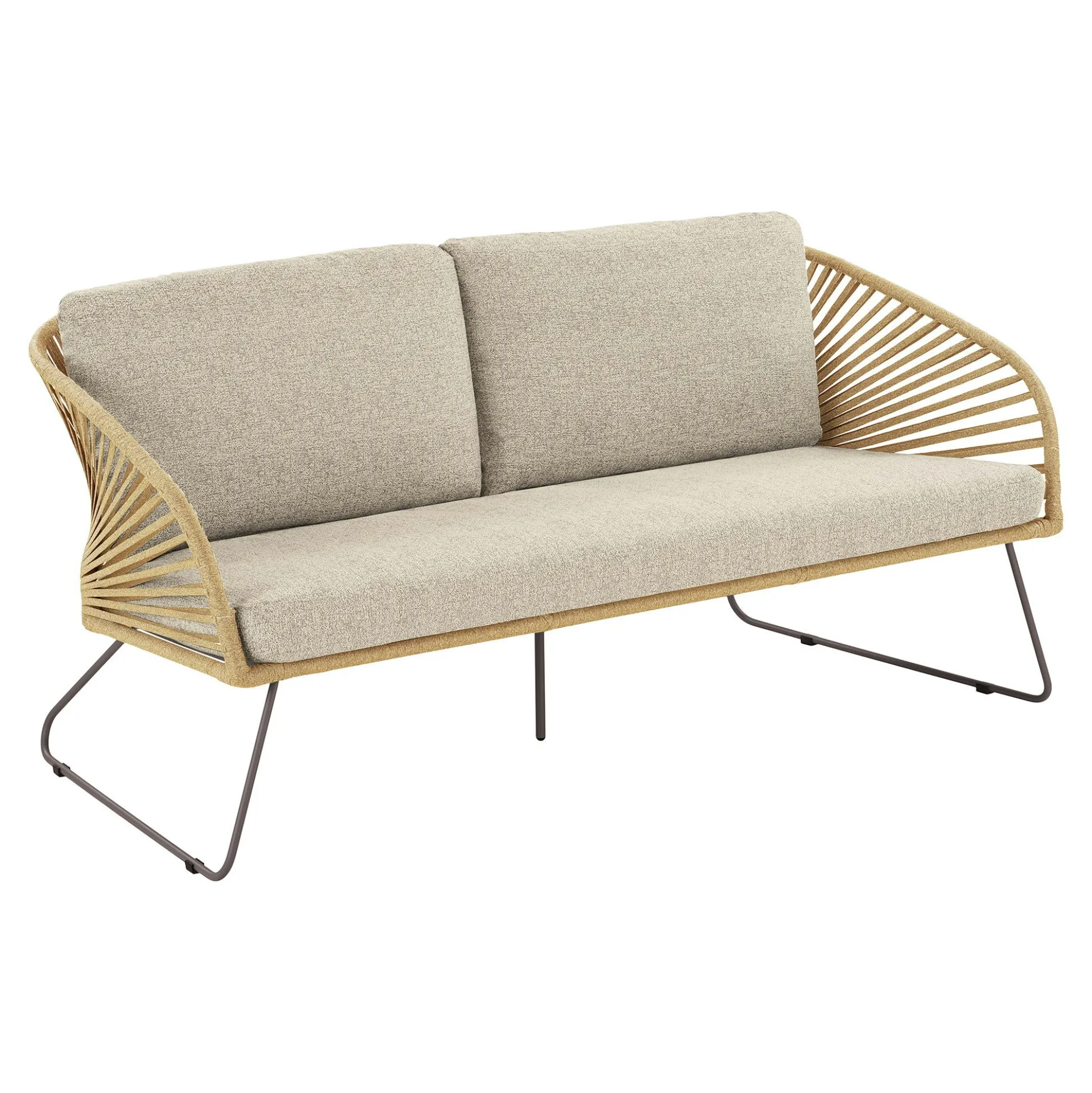 Salon de jardin 4 places avec 2 tables basses MENDOZA