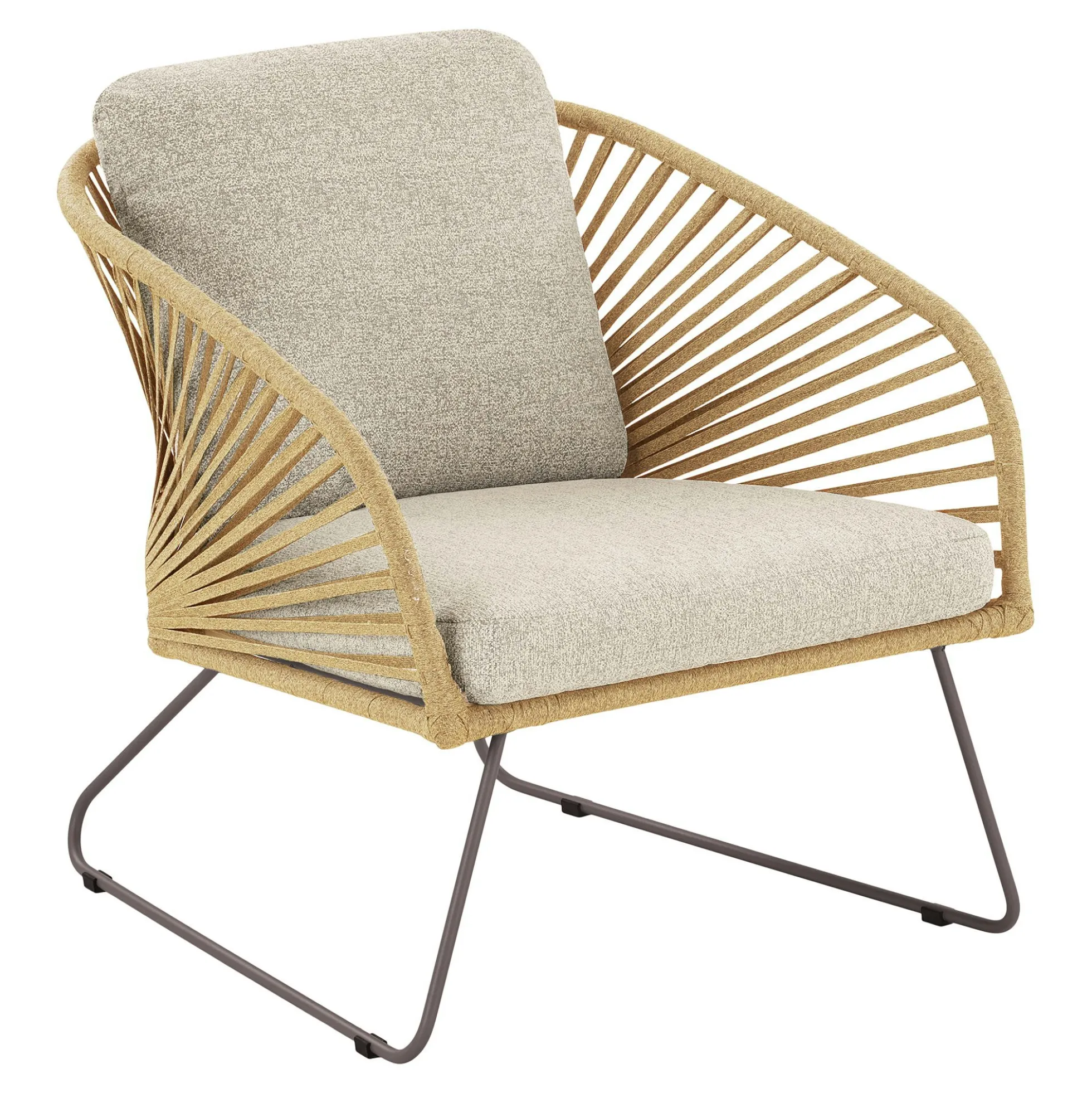 Salon de jardin 4 places avec 2 tables basses MENDOZA