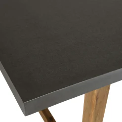 Salon de jardin 1 table 180x90 cm et 2 bancs plateau effet béton HERCULE