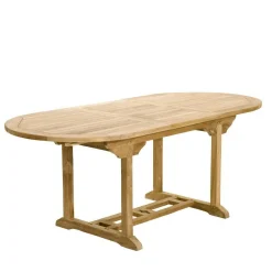 Salon de jardin Teck table ovale 150/200cm 6 chaises SUMMER