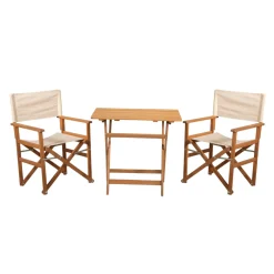 Salon jardin 2 places compact en bois TALIFA