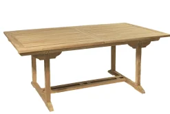 Salon jardin Teck table extensible 180/240cm 6 chaises SUMMER