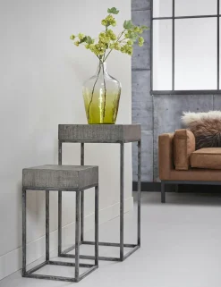 Sellette bois de manguier gris 70 cm LUCKNOW