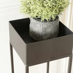 Sellette bois et métal noir industriel 60 cm CORUMBA