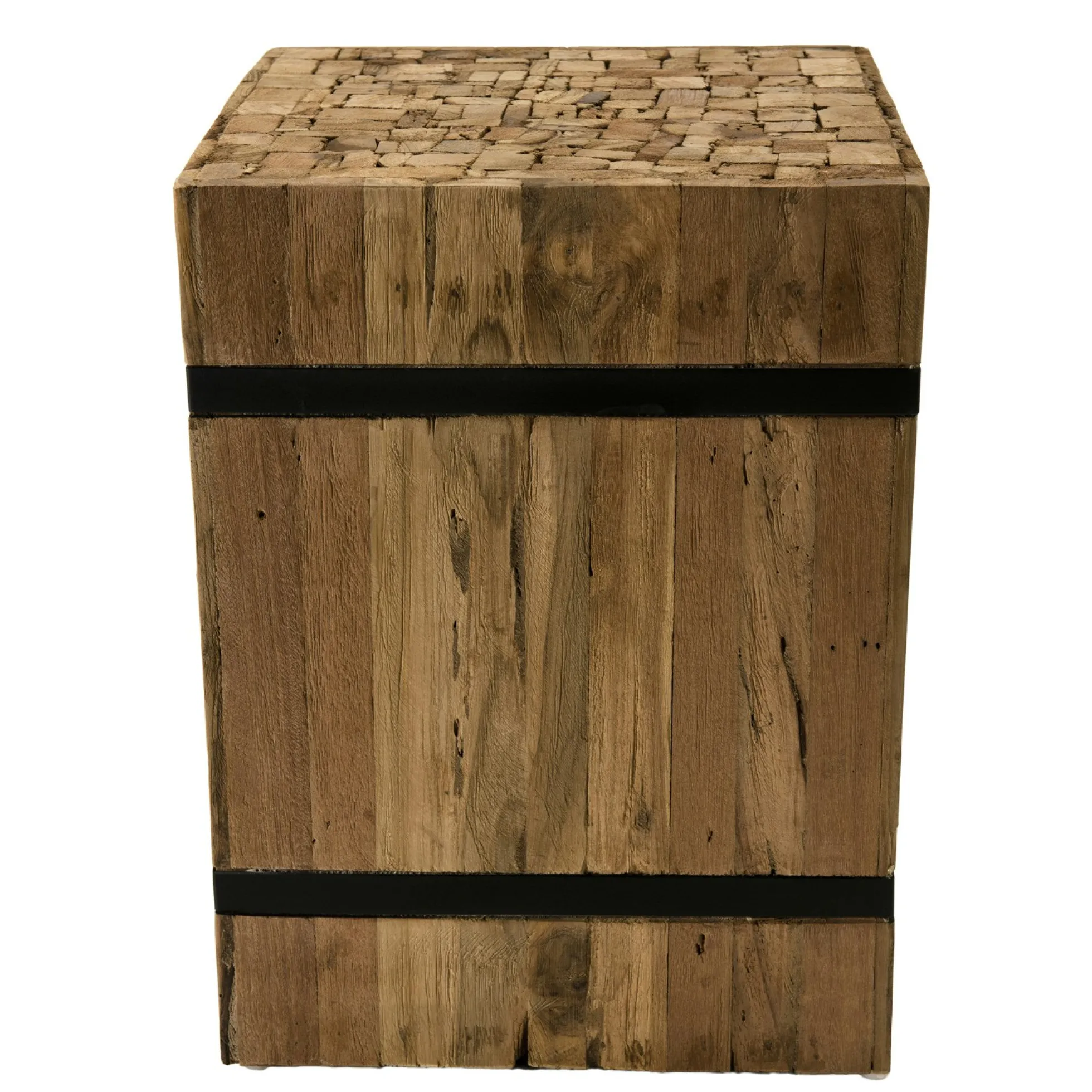 Sellette porte-plante en teck recyclé 46 cm MATT