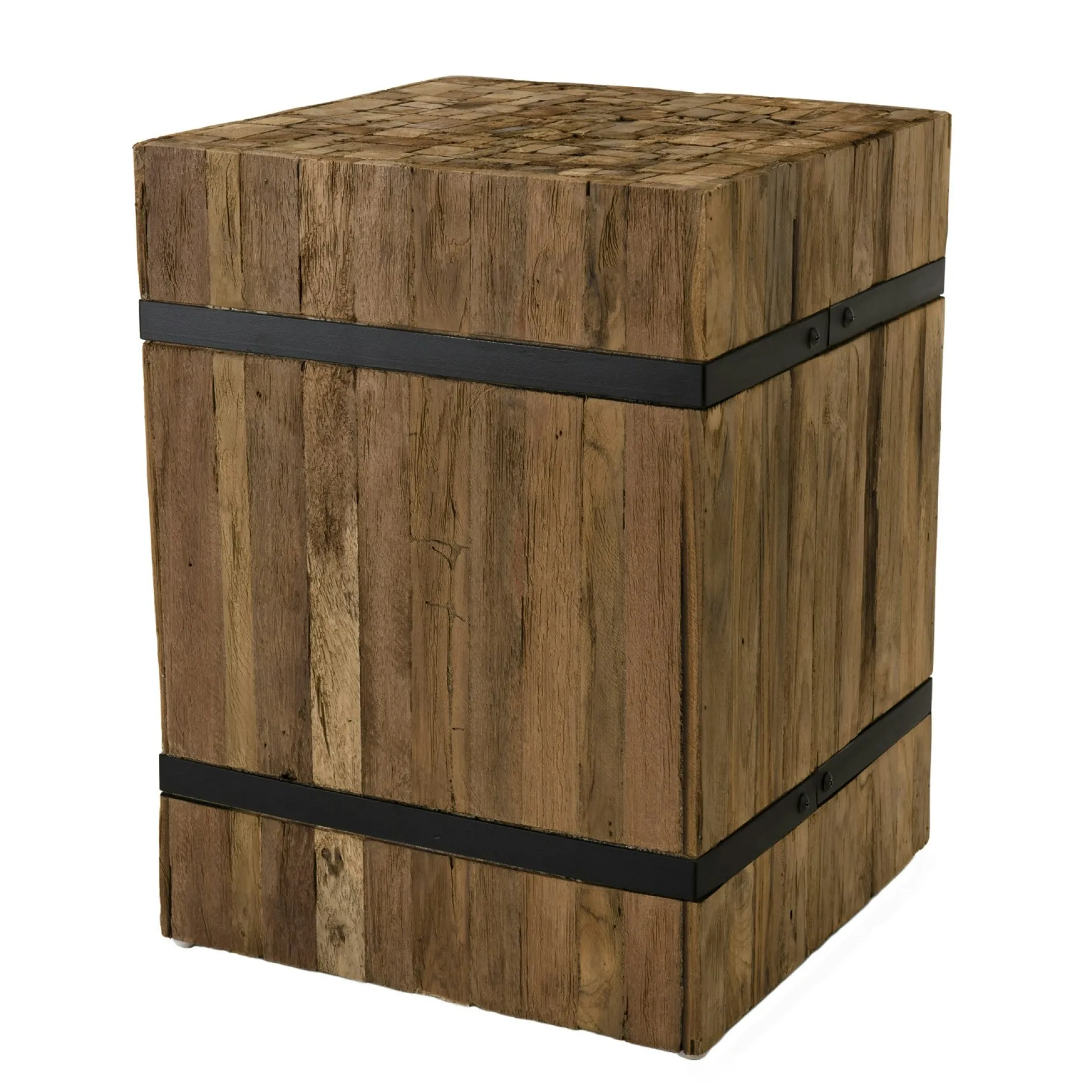 Sellette porte-plante en teck recyclé 46 cm MATT