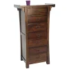 Semainier meuble bois massif style colonial MAORI
