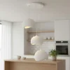 Suspension blanche étagée 3 lampes 55 cm NOXIS
