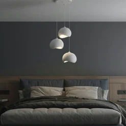 Suspension blanche étagée 3 lampes 55 cm NOXIS
