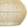 Suspension cloche 68x68cm rotin couleur naturelle et teck FOLELLI