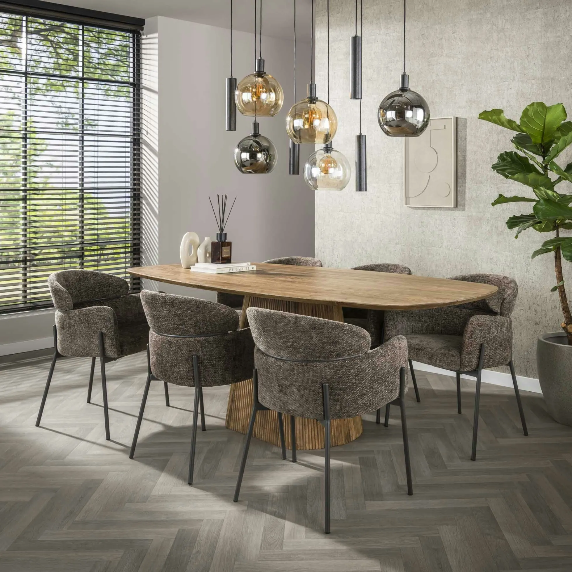 Suspension cuisine design 9 abat-jour assortis NOVA