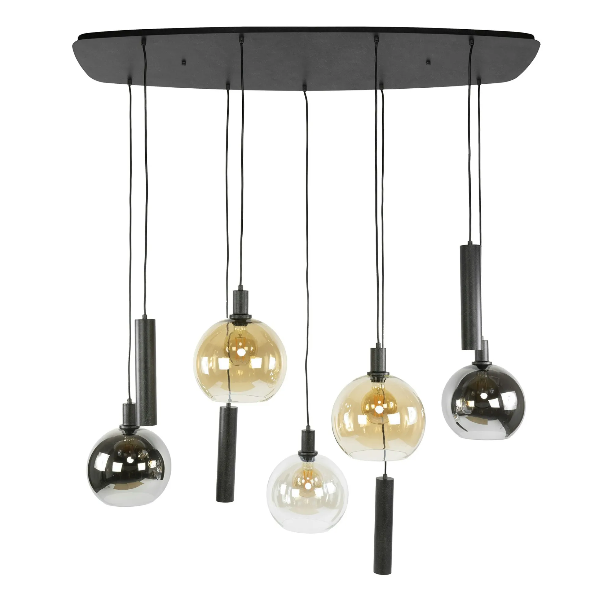 Suspension cuisine design 9 abat-jour assortis NOVA