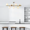 Suspension cuisine design – 7 globes sur barre SIERRE