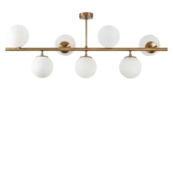 Suspension cuisine design – 7 globes sur barre SIERRE