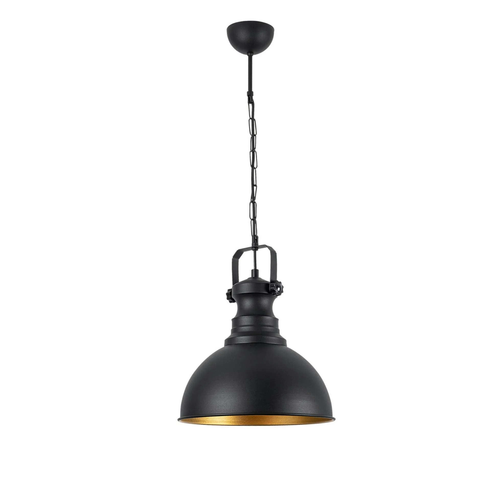 Suspension cuisine vintage noire & dorée avec poignée SILE