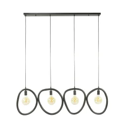 Suspension de cuisine noire – 4 galets en métal TRIBECA