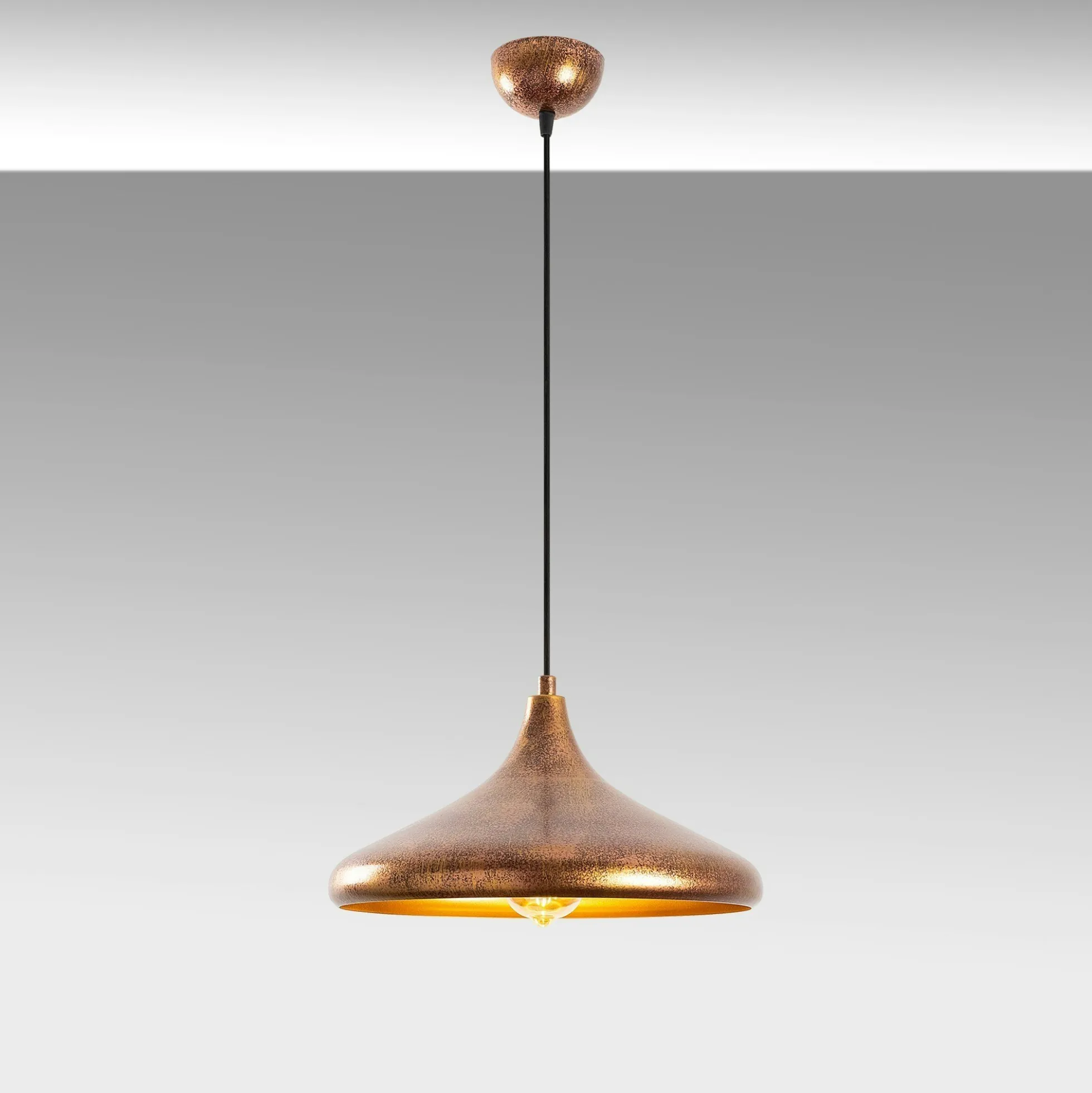 Suspension design cuivrée – forme soucoupe SILE